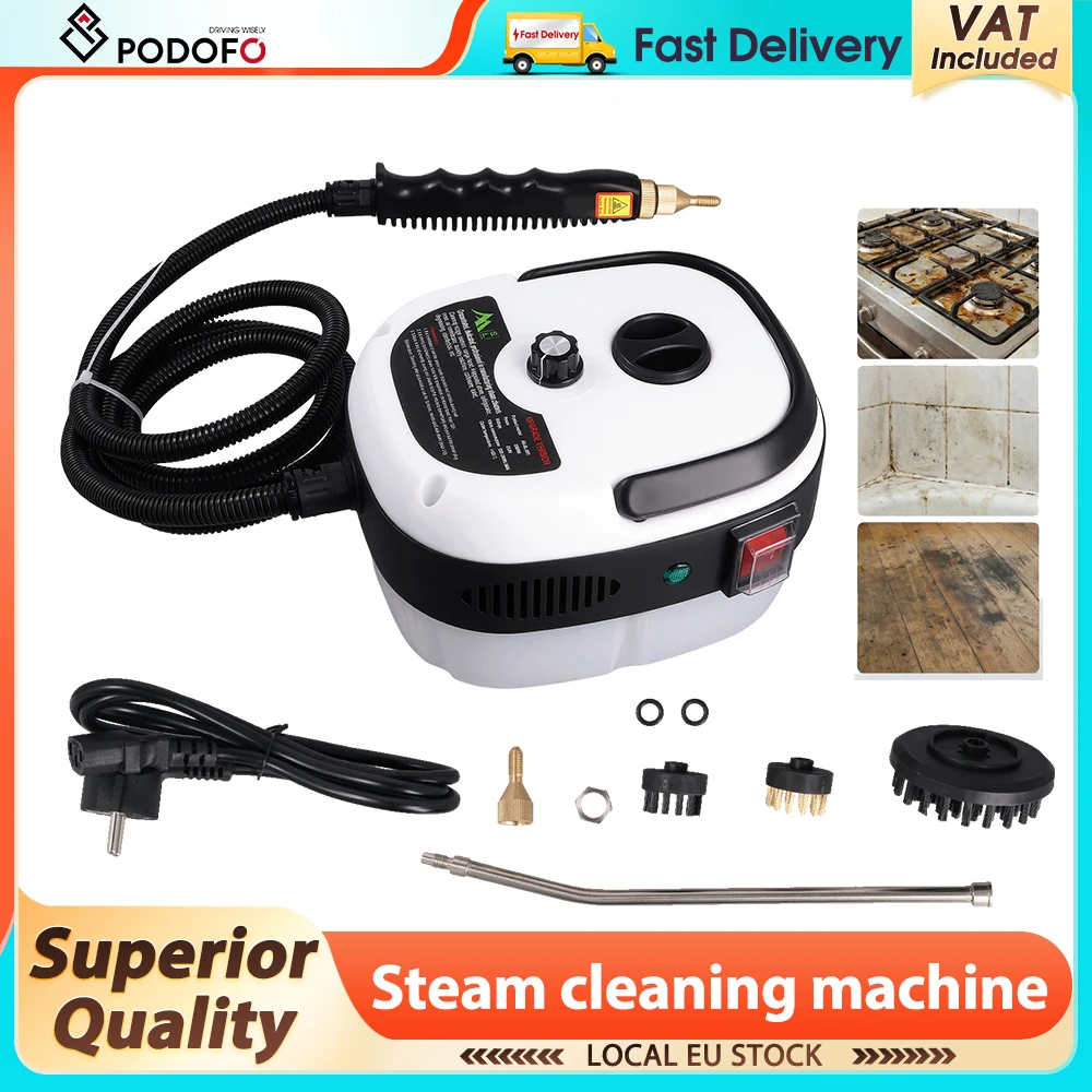 Podofo Dampfreinigungsgerät 2500W Dampfreiniger Hochdruck-Handdampfreiniger mit hoher Temperatur und Druck für Haus und Küche 220V Image
