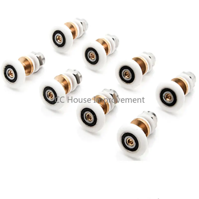 8 PCS 20/23/25/27mm Durchmesser Dusche Glas Schiebetür Hängen Rad Roller Bad Schiebetüren schrank Exzentrische Riemenscheiben