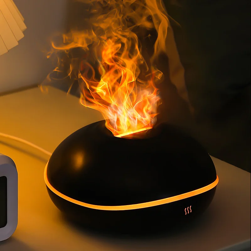 Hochwertige Aroma diffusor ätherische Öllampe 200ml USB tragbarer Luftbe feuchter mit Farb flamme Nachtlicht