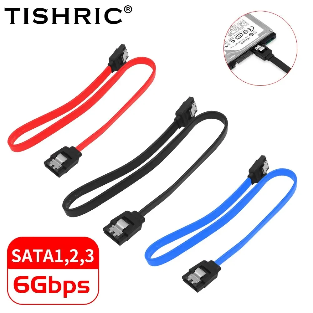 TISHRIC SATA-Kabel Sata3.0 Solid State-Festplatte Serielles Datenkabel Multi-Spec Flexibles SATA-Festplatten-Schnellübertragungskabel Image