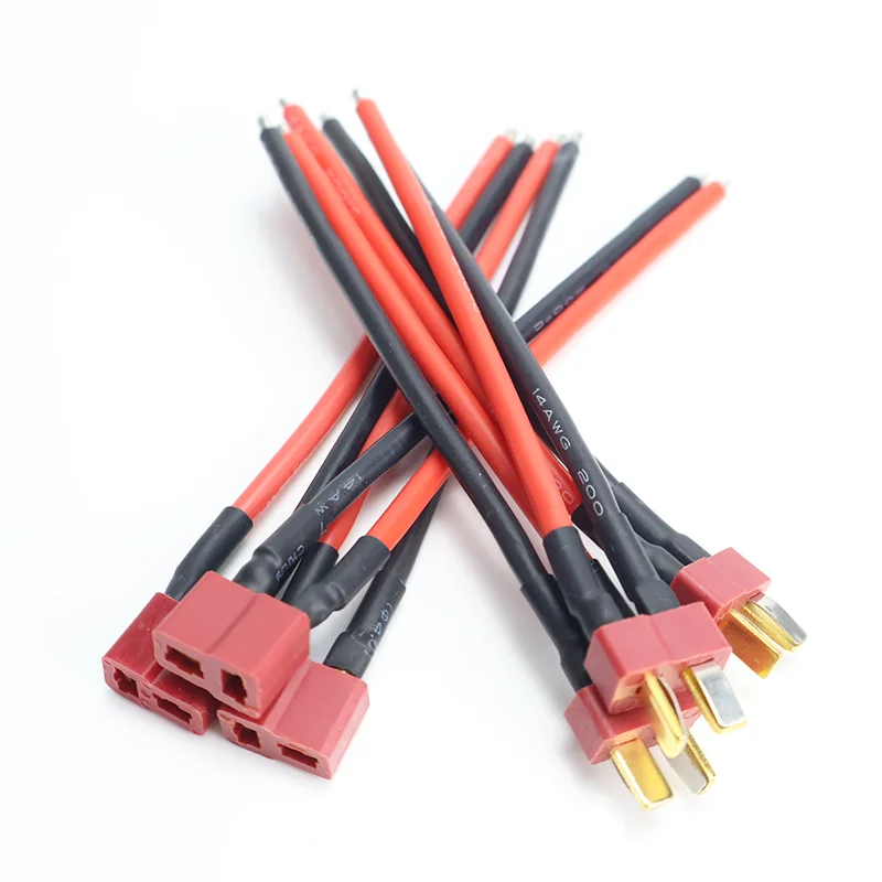 3 Stücke/7 Stücke Deans Pigtail Kabel T-stecker Stecker Männlich/Weiblich 10 cm 14AWG Weichen Silikon Draht für RC hobby Quadcopter Lipo Batterie