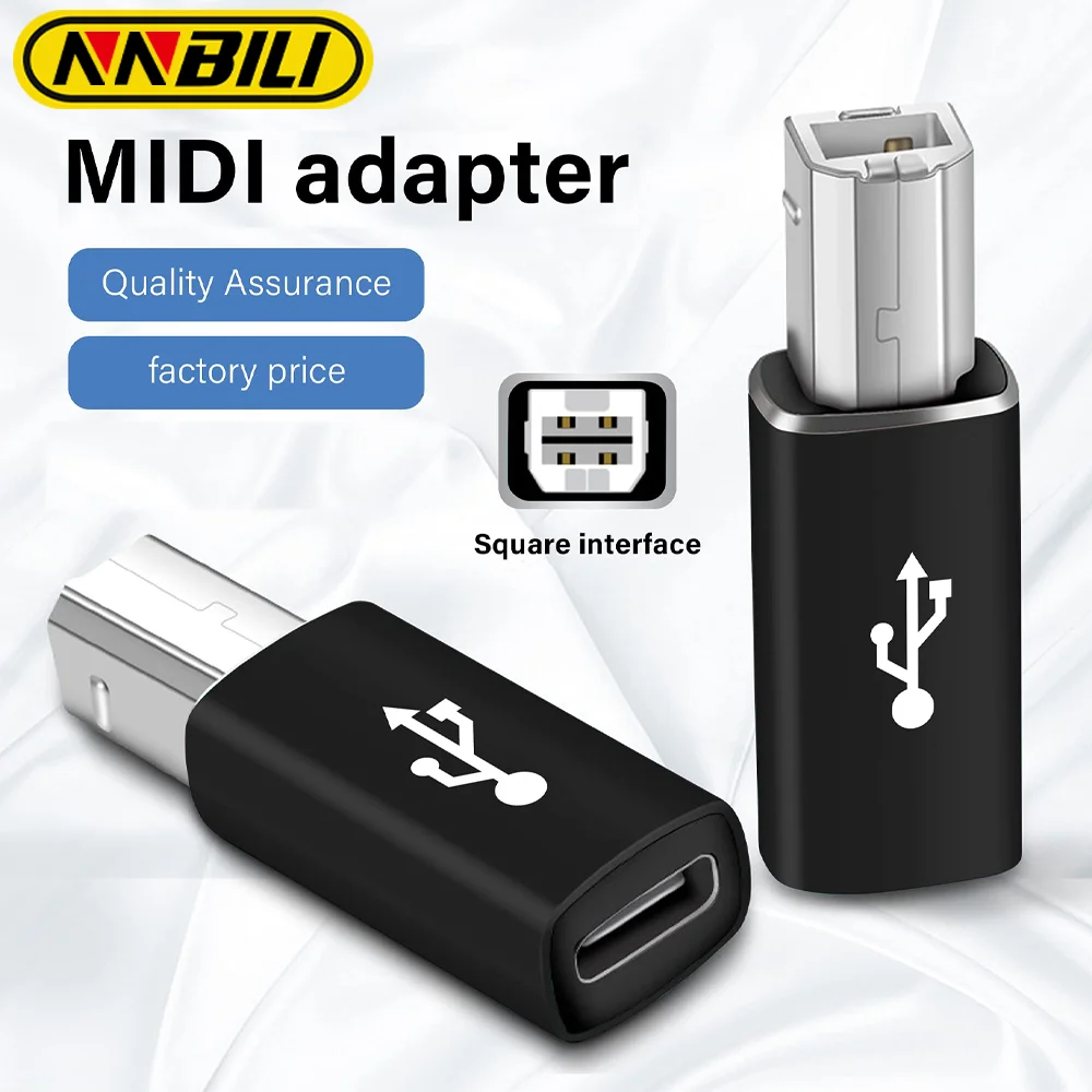 Nnbili typ-c weiblich zu USB-B männlich adapter für macbook/ipad kompatibel mit casio elektronischem piano/tastatur/trommel drucker scanner Image