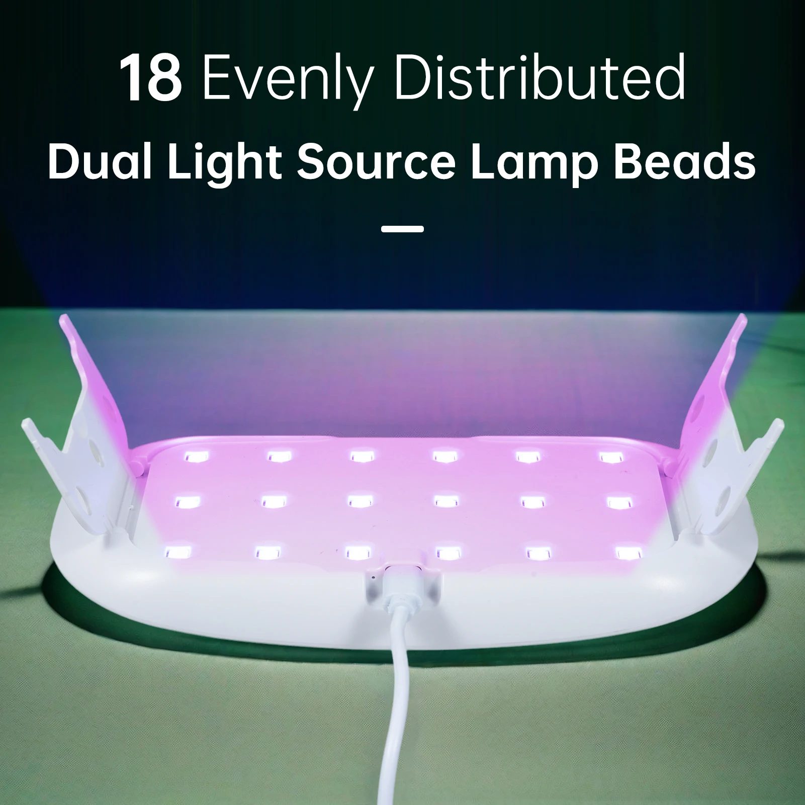 UV-Licht für Harz, 24 W, faltbare UV-Harzlampe, 365 + 395 nm, unterstützt zwei Wellenlängen, schnelle Aushärtungs- und Timing-Funktion, leichtes Porta Image
