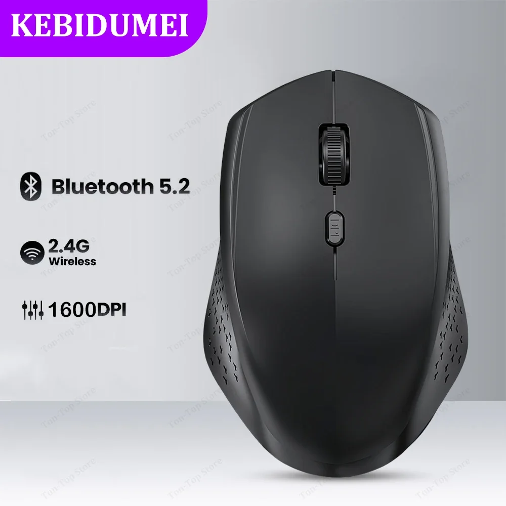 Bluetooth 5,2 Maus 2,4G Drahtlose Maus Dual-Modus Stille Maus Wiederaufladbare Gaming Maus 1600DPI Für Laptop computer Win Mac OS