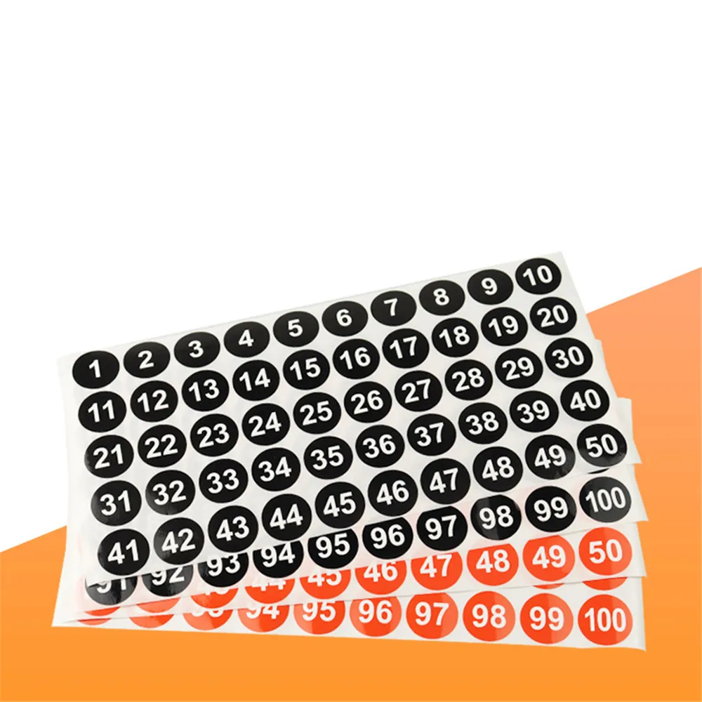 Wasserdicht 1-50 Anzahl Digitale Label Aufkleber Für Diy Handwerk Nagellack Kleber Flasche Aufkleber Anzahl Aufkleber Label Kennzeichnung aufkleber Image