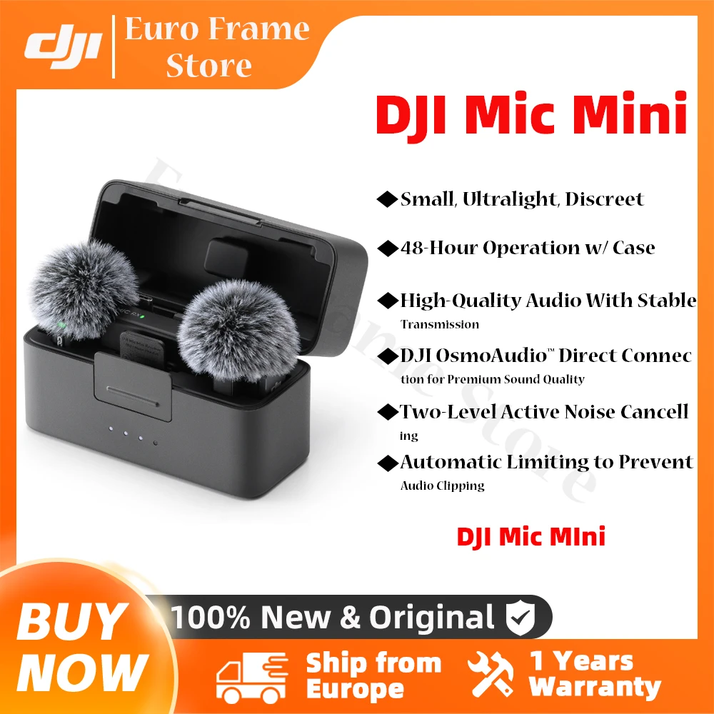 Mikrofon ohne Gewindeanschluss DJI Mic Mini (2 Sender + 1 Empfänger)/(1 Sender + 1 Empfänger) mit intelligenter Geräuschunterdrückung und hochwertigem Audio Image
