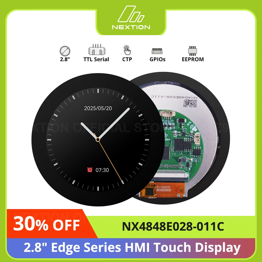 NEXTION NX4848E028-011C 2,8 Zoll LCD-TFT kapazitives HMl-Touch-Display-Modul Edge Series-Bildschirmpanel Touchscreen ohne Gehäuse Image