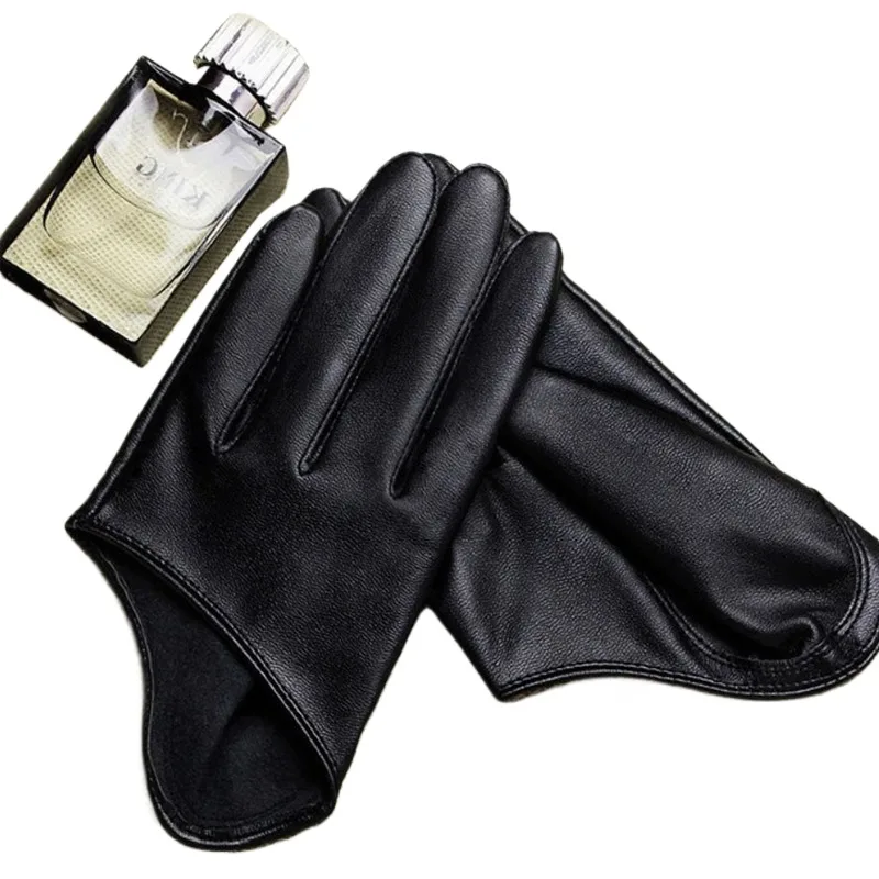 Kunstleder Handschuhe Mode Frau Dame Halbe Palm Handschuhe Pu Leder Fingerlose Dance Bühne Leistung Persönlichkeit Handschuhe