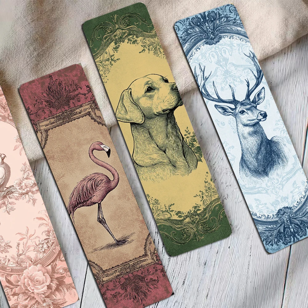 30/60PCS Antike Foto Rahmen Tier Lesezeichen Laptop Gepäck DIY Lesen Stil Buch Landschaft Geschenk Karten Kreative Lesezeichen ﻿