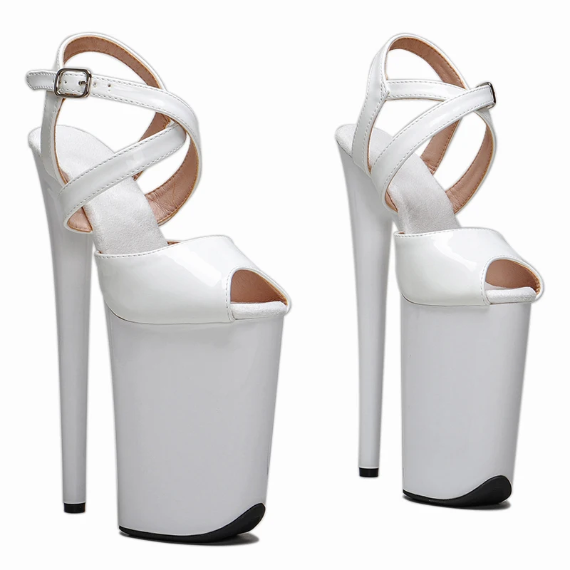 Leecabe 23CM/9 Zoll Patent PU Obermaterial Plateauschuhe Sexy Tanzschuhe High Heels Sandalen Pole Dance Schuhe Image
