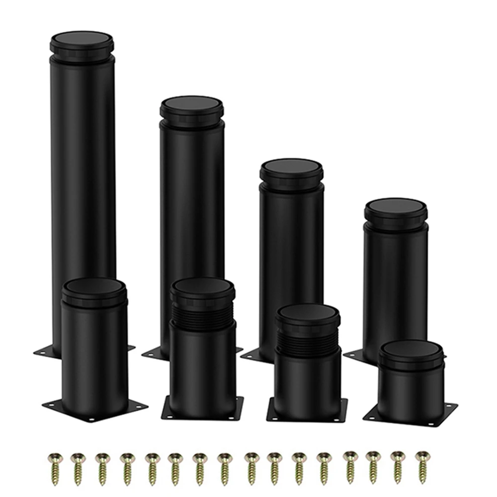 4 Stück 5–30 cm Edelstahl-Möbelbeine, verstellbare Metallbeine, für Schrank, Tischbeine, Sofafüße, Möbelersatzfuß Image