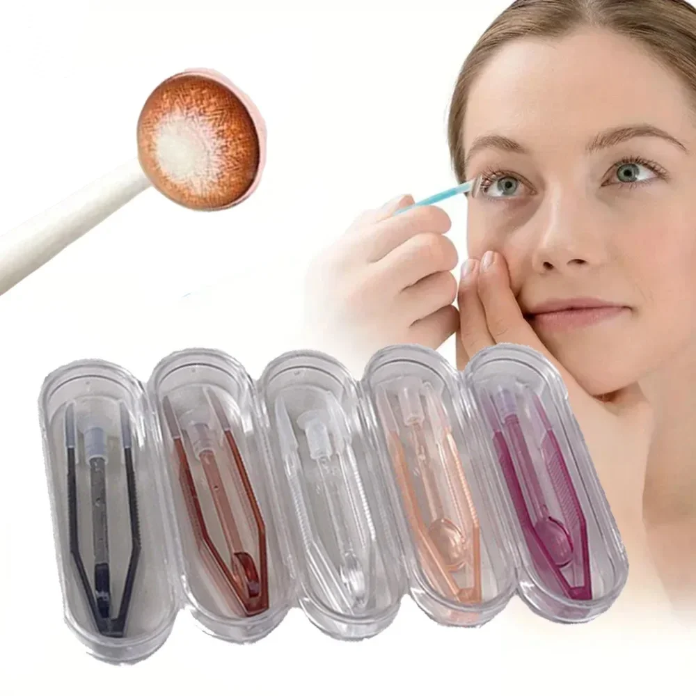 1PC Kontaktlinsen Pinzette Tragen Werkzeuge Transparent Große Lange Klemm Stange Set Kleine Kontaktlinsen Pinzette Image