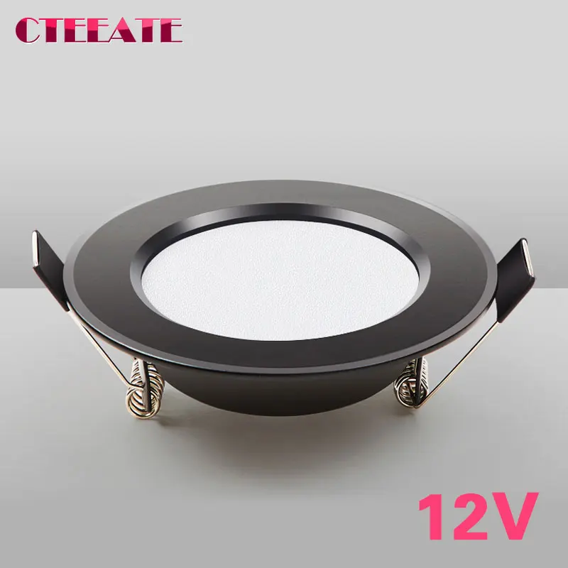 LED-Downlight, 12 V, wasserdicht, IP65, 7 W, 9 W, 12 W, 15 W, 3 W, 5 W, schwarze Deckenleuchte, Spot-Lampe für Badezimmer, Außen- und Innenbeleuchtung