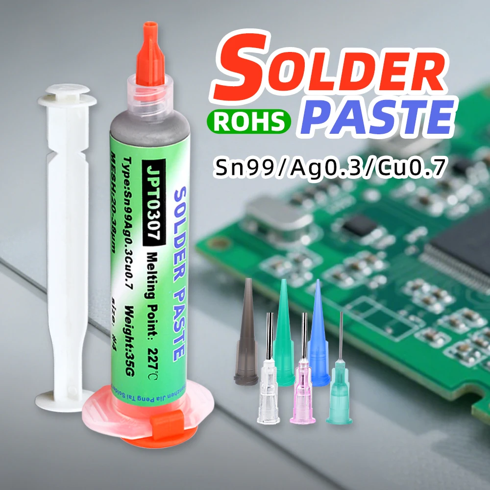 227 ℃ Bleifreie Lotpaste ROSH umweltfreundlich, waschfreies Silber mit Lötenpaste, geeignet für SMT-Oberflächenmontage Image
