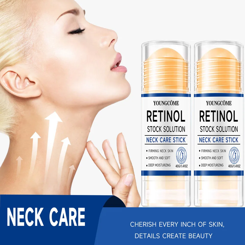 Retinol-Halspflegestift – Anti-Aging-Straffungsbehandlung, Hyaluronsäure und Kollagen, Faltenreduzierung für schlaffe Haut Image