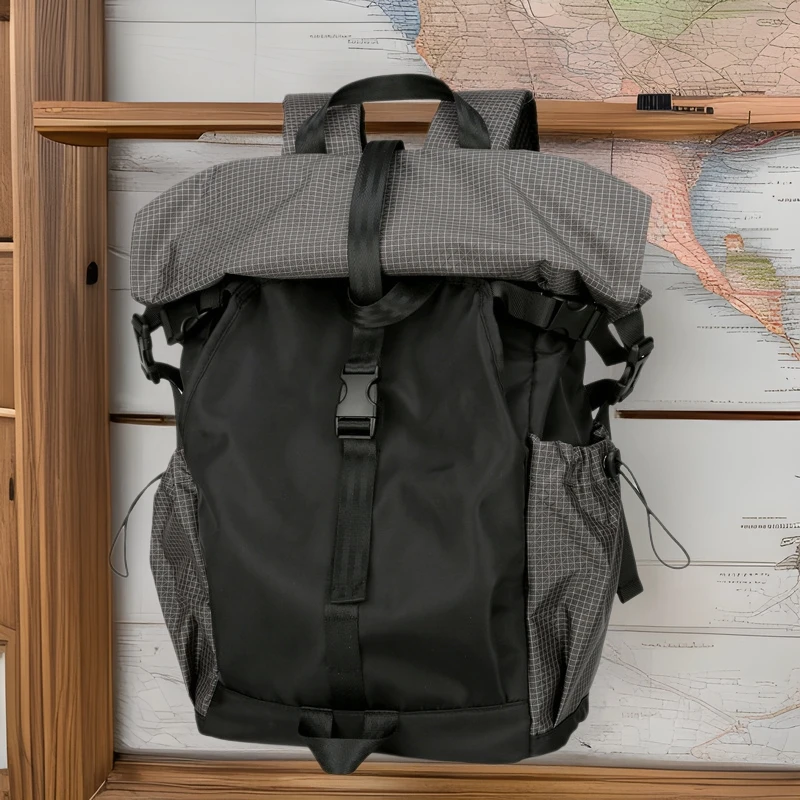 Sport Outdoor Bergsteigen Fahrt Rucksack Falten Roll-up Schulter Tasche männer Funktionale Reise Männlichen College Student Schultasche
