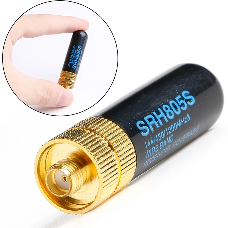 SRH805S Diamant Antenne SMA F Weibliche Dual Band Für Baofeng GT 3 UV 5R BF 888s Talkie Radio QX2B SRH 805S Antenne Signal Booster Image