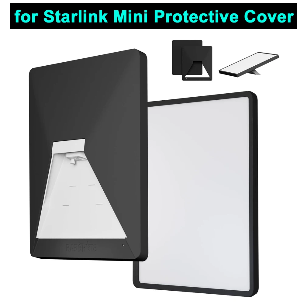 für Starlink Mini Schutzhülle mit Antireflex-Aufkleber, flüssige Silikonhülle, Anti-Drop, waschbare Schale für Starlink Mini Image
