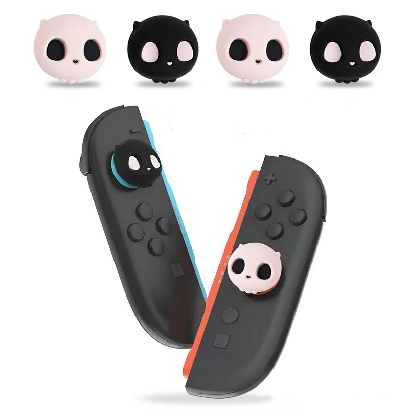 4 Stück süße weiche Silikon-Joystick-Kappen, Daumengriffe, Abdeckung für Switch 2 Joy Con Controller, Schutz, Videospiel-Zubehör