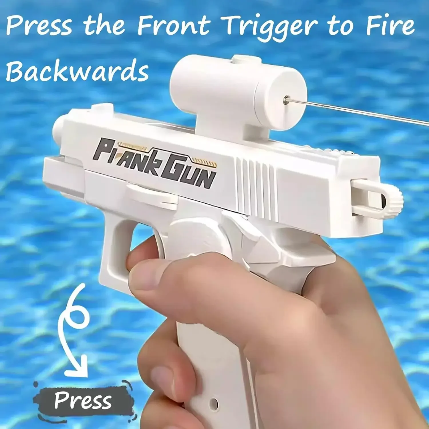 Creative Prank Doppelseitige umgekehrte Wasserspritzpistole Summer Trick Tactics Double Directional Water Spray Mini Fun Water Gun Image