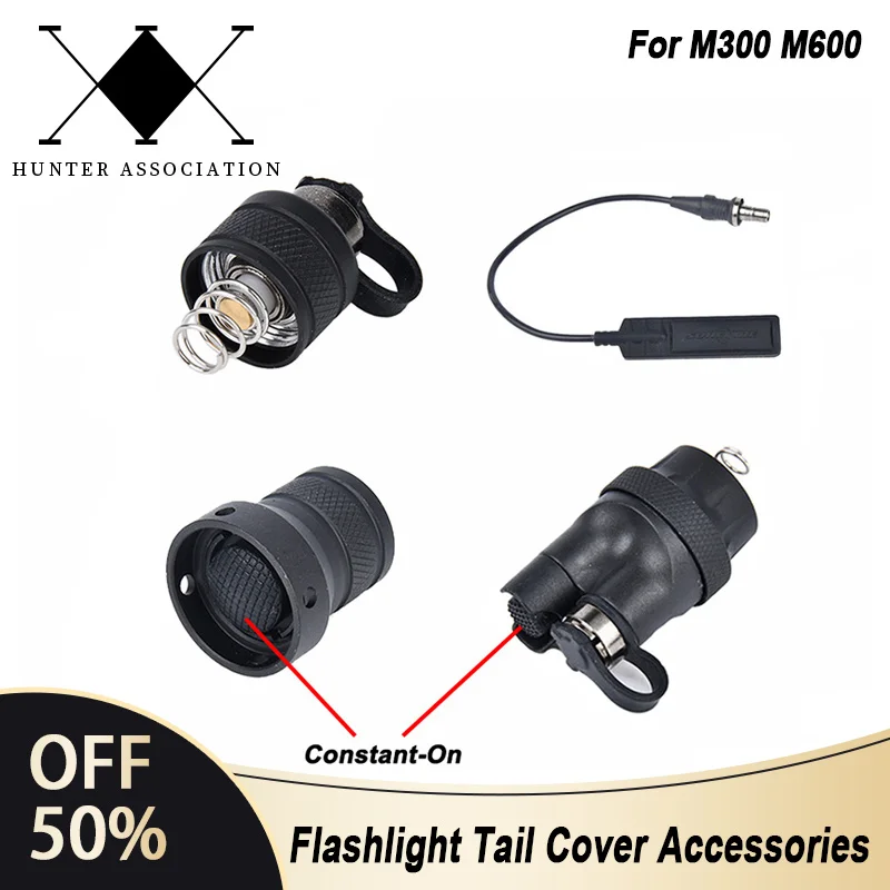 Wadsn airsoft Taschenlampe Metall Heck kappe Doppel funktion Drucksc halter Abdeckung sf m300 m600 Taschenlampe Jagd licht Zubehör Image