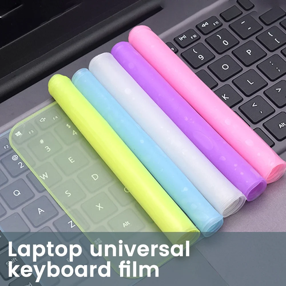 Olaf Universal Laptop Tastatur Abdeckung Schutz 12-14 Zoll/15-17 Zoll Silikon Wasserdicht Staubdicht Tastatur Schutz Skim Image