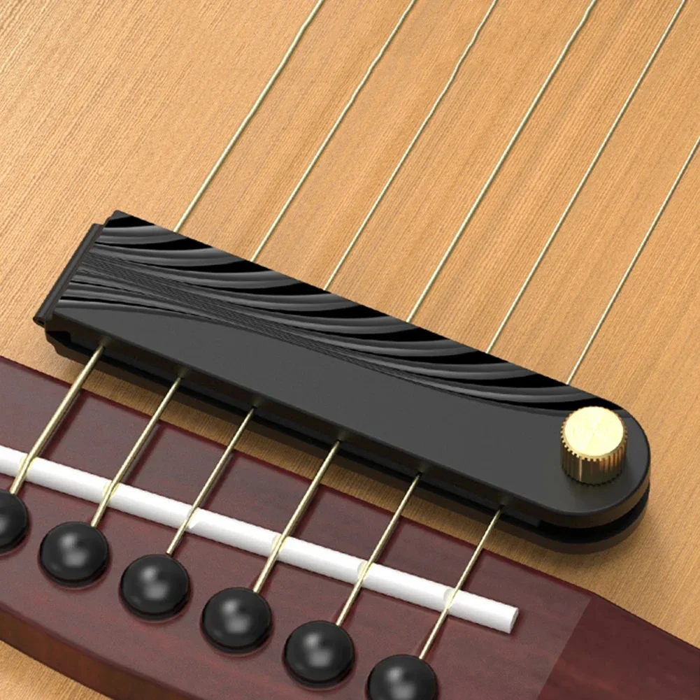 Miwayer Premium-Gitarrendämpfer aus Neopren | 360 ° Griffbrett-Dämpfung | Silent Practice Pad mit kratzfester Grundplatte Image
