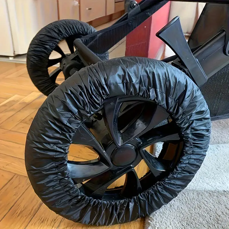 4/8Pcs Baby Kinderwagen Rad Abdeckungen Kinderwagen Rad für Schutz Abdeckung Kinderwagen Reifen Staubdicht Abdeckung Kinderwagen Rad Prote Image