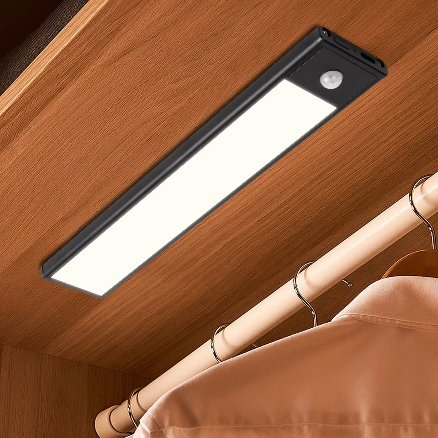 Schrankleuchte, USB wiederaufladbar, Bewegungsmelder, LED-Licht für Küche, Kleiderschrank, Schrankbeleuchtung, 20 cm/30 cm/40 cm, LED-Nachtlicht