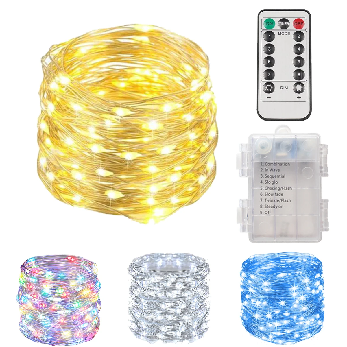 5M-30M LED Lichterketten Weihnachtsbaum Lichterkette USB Batterie Fernbedienung Girlande Kupferdraht LED Lampe für Hochzeit Party Dekor