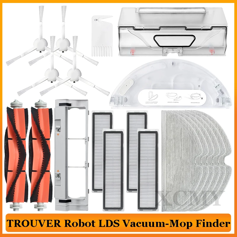 Für XiaoMi Dreame D9 Dreame Bot L10 Pro Trouver Roboter LDS Vakuum-Mopp Finder Wichtigsten Seite Pinsel Mopp Tuch hepa-Filter Ersatzteile Image