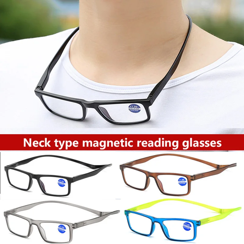 Dioptrien Vergrößerungs Brillen Frauen Männer Magnetische Hängenden Hals Presbyopie Brillen Vision Care Magnet Lesebrille Image