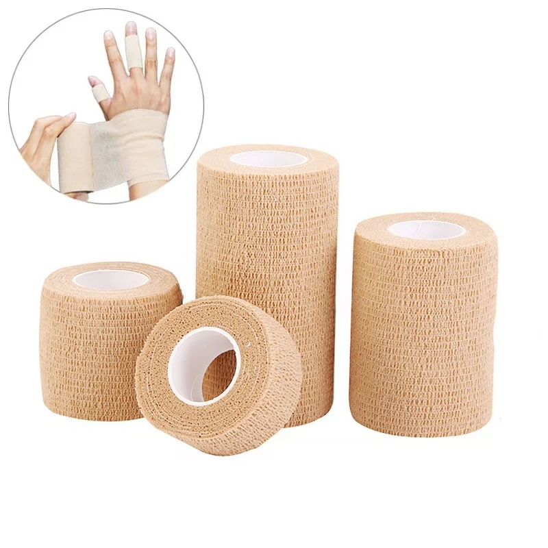 Elastisches Bandagen-Tape, atmungsaktive, nicht gewebte Sportbandage, selbstklebende Bandage für Handgelenk, Knöchel, Erste Hilfe Image