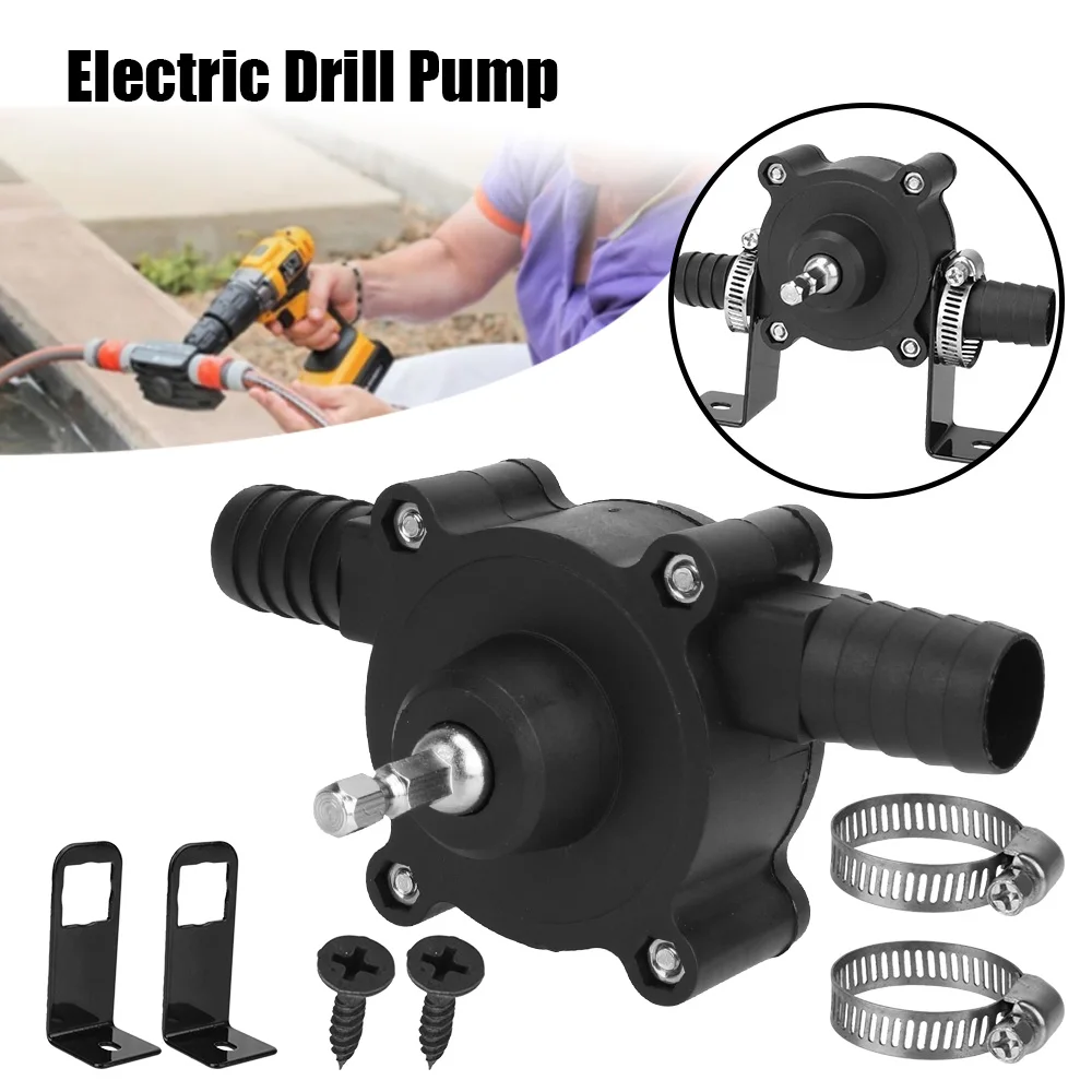 Tragbare Hausgarten Outdoor-Tool Elektrische Bohrmaschine Pumpe Diesel Öl Flüssigkeit Wasserpumpe Mini Hand selbstansaugende Flüssigkeit Transfer Pumpen Image