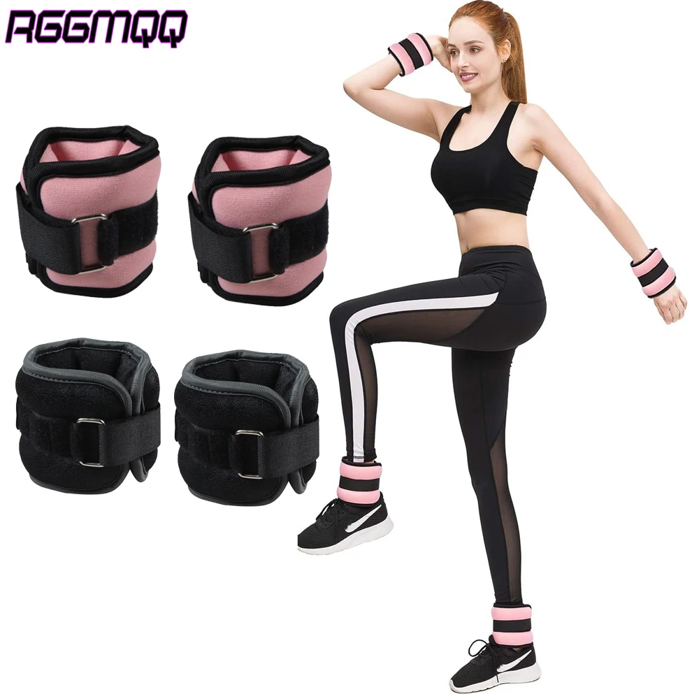 1 Paar verstellbare Knöchel- und Handgelenkgewichte (0,5 kg/1 kg) – Neopren-Bein-Armgurte für Laufen, Yoga – Krafttraining für Damen und Herren