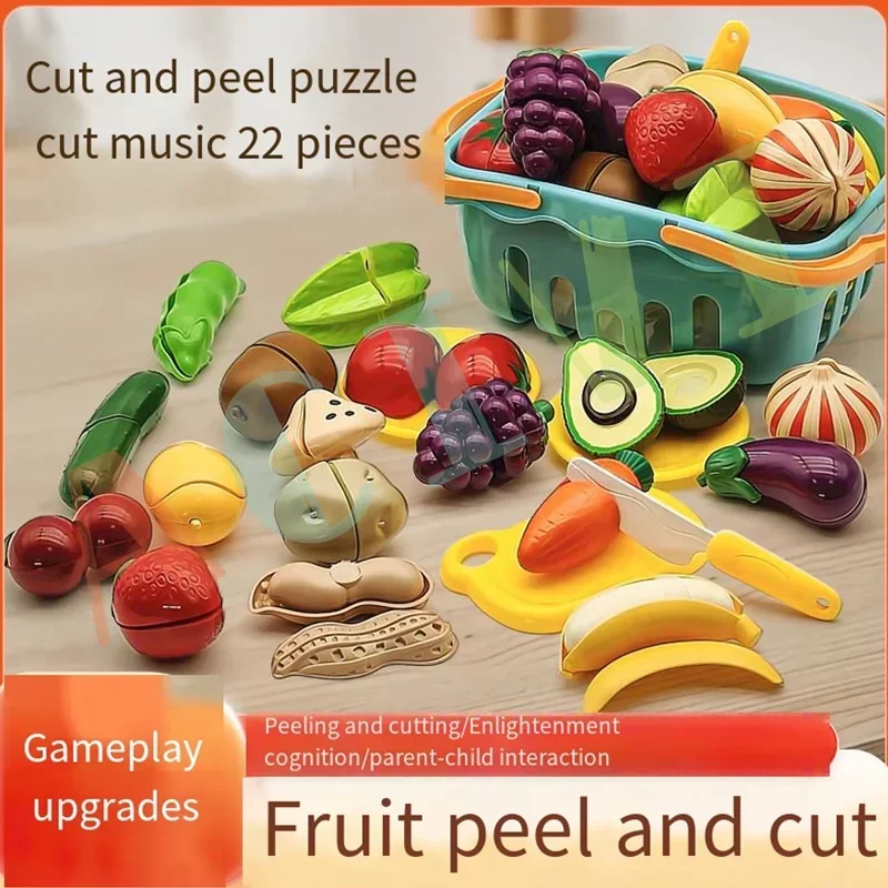 Kinder Spielzeug Schneiden Obst und Gemüse Set für Kinder Pretend Spielen Simulation Küche Spielzeug Montessori Baby Spielzeug für Mädchen Jungen