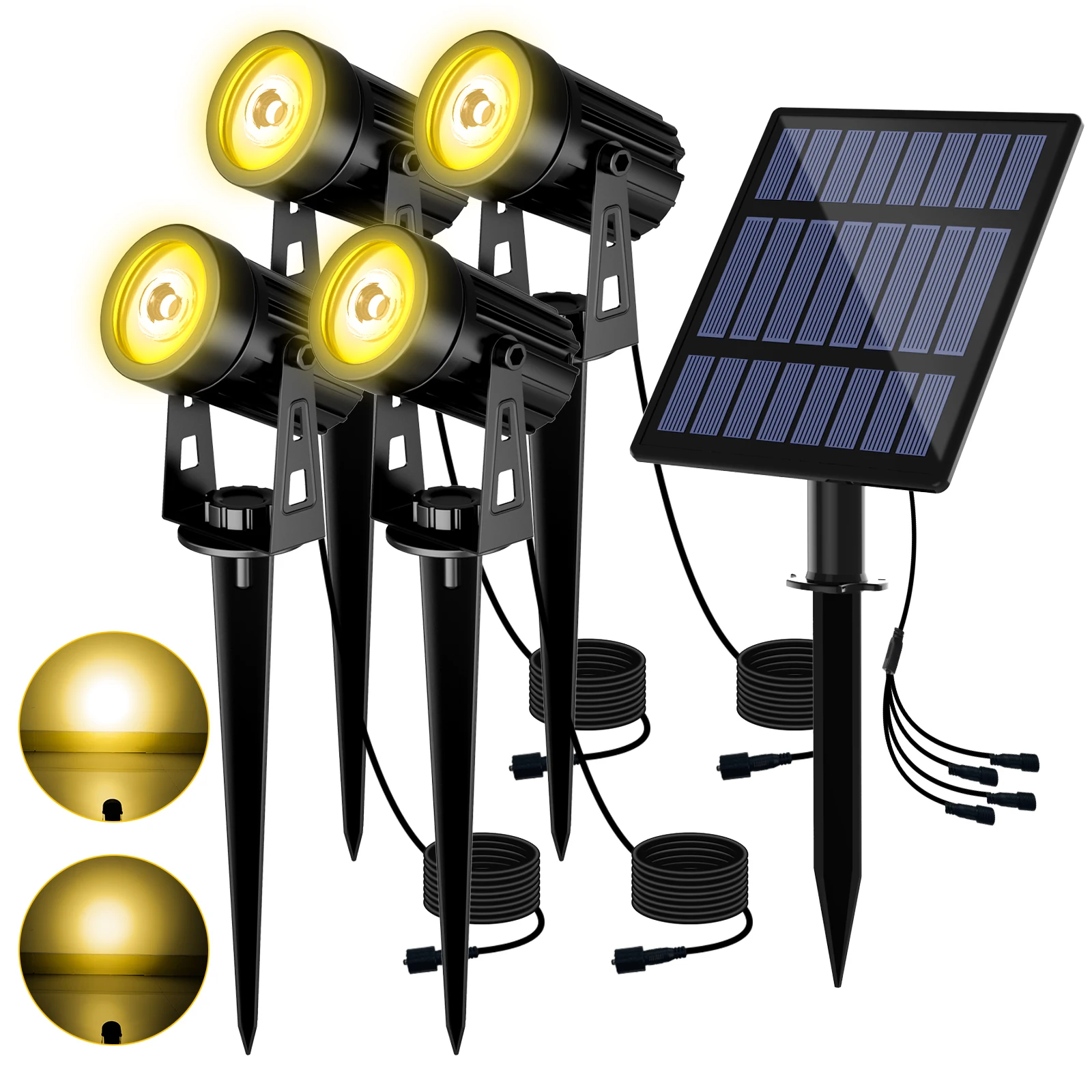 3000K/RGB Solar LED Licht Outdoor Solar Scheinwerfer Solar Garten Licht Outdoor IP65 Wasserdichte Solar Power Licht Wand licht