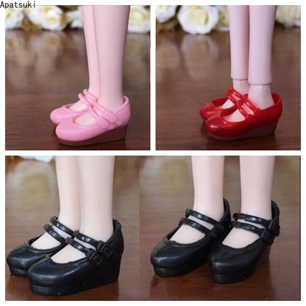 Modische Puppenschuhe für Blythe-Puppen, 1/6 Kunststoff-Keilabsatzschuhe für Licca Jenny Puppenhaus, Mini-Sandalen, 1/6 BJD-Puppenzubehör