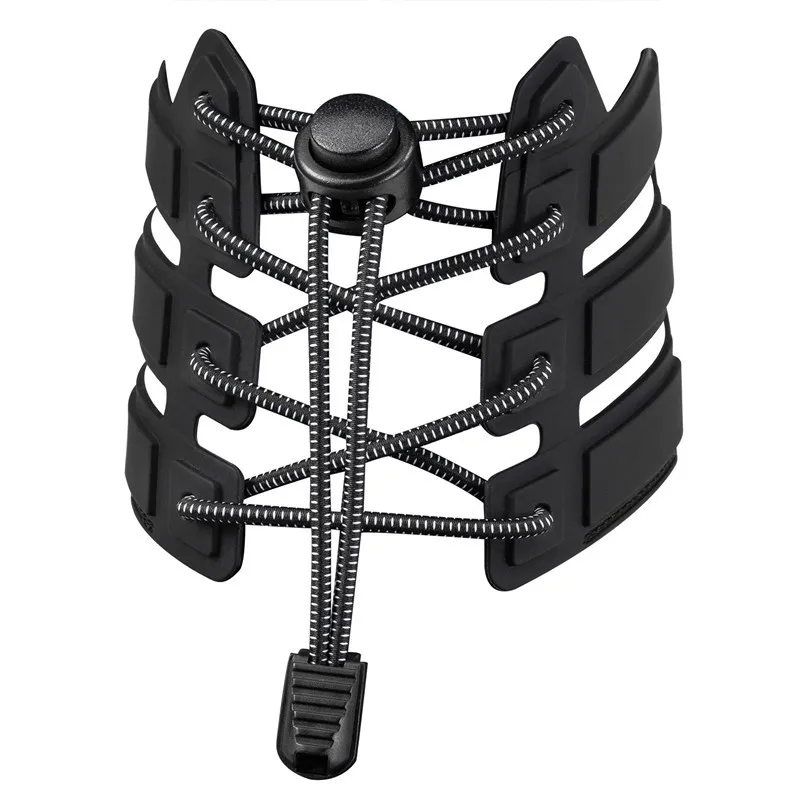 Runde Schnürsenkel, elastisch, ohne Binden, Schnürsenkel, Kunststoffschloss, geeignet für alle Sportschuhe, Zubehör, Lazy Shoe Lace, Gummiband Image