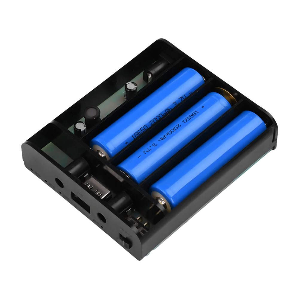 USV 18650 Power Bank-Gehäuse, schweißfrei, 3/4/6 Zellen, unterbrechungsfreie Stromversorgungsbox, 5 V/9 V/12 V/16 V, Notstromversorgung DC 5,5 x 2,1 mm Image