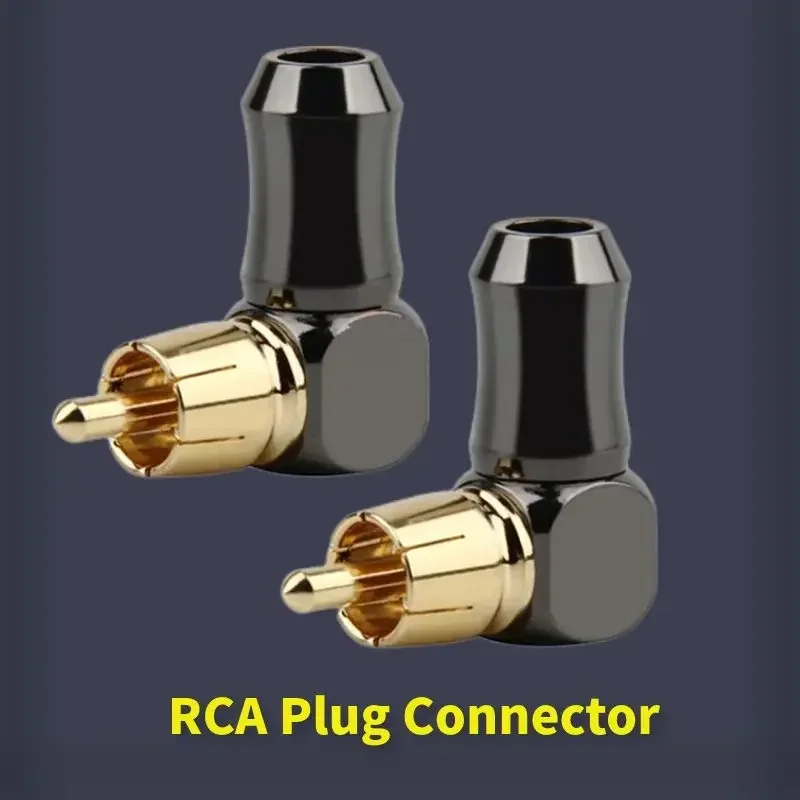 RCA-Stecker Stecker l Typ 90 Grad rechtwinkliger Winkel Audio-Stecker Lautsprecher anschluss zum Löten von Video kabeln Unterhaltung elektronik Image