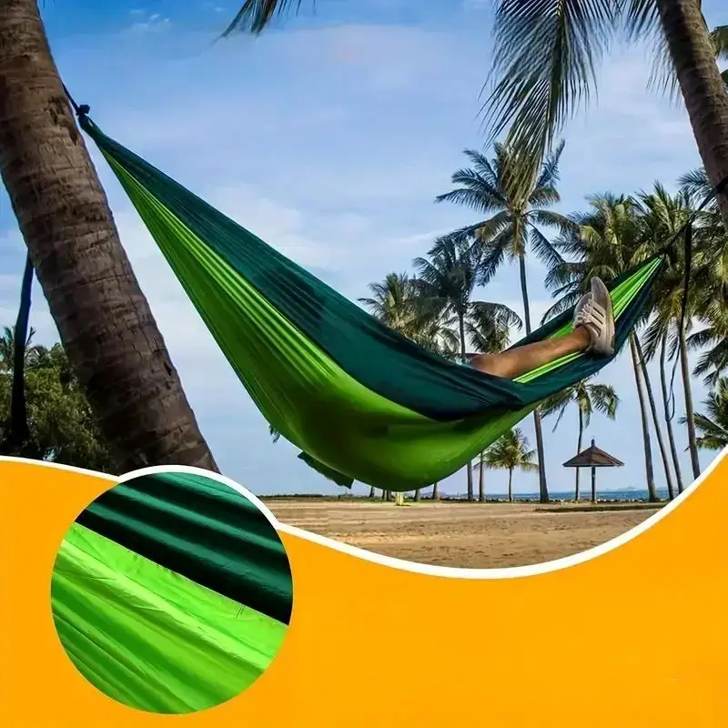 Outdoor Camping Hängematte Tragbare Hängematte Strand Hinterhof Hof Wandern Anti Rollover Doppel Hängematte Outdoor Camping Ausrüstung