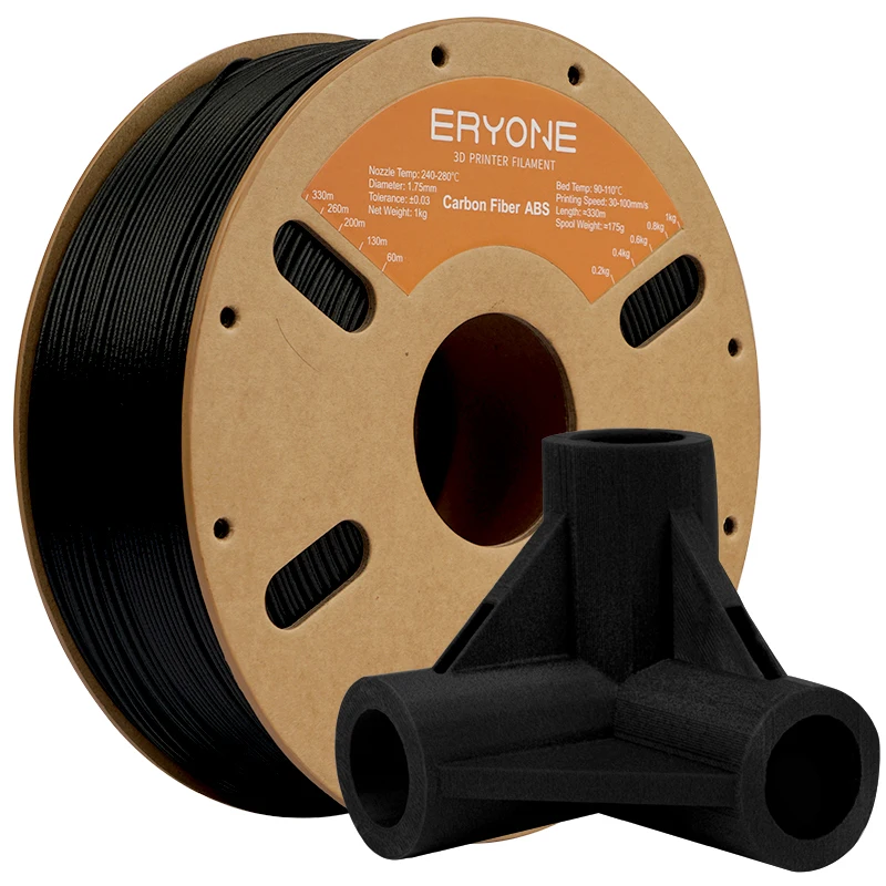 Eryone 1 kg ABS-Kohlefaserfilament 1,75 mm 3D-Druck, schwarz, großer Verkauf ABS-CF-Filament, 1 kg/Spule Image