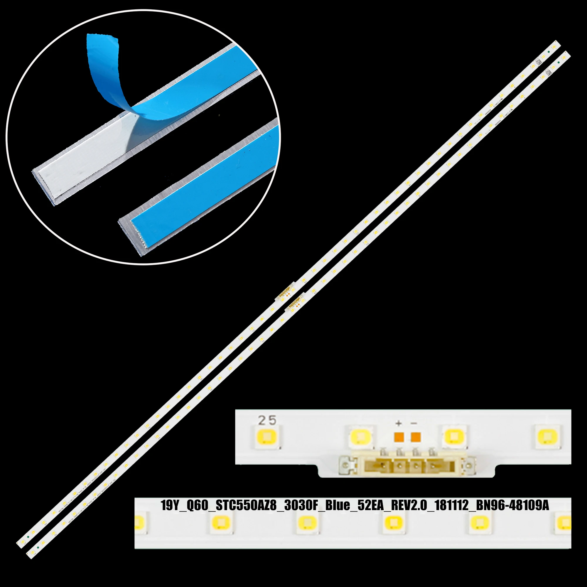 Kit 2 Stück LED-Leiste für QE55Q67RAT QN55Q60RAF QN55Q60RAG QN55Q60 BN61-16156A V9Q6-550SM0-R0 19Y_Q60_STC550AZ8 BN96-48109A Image