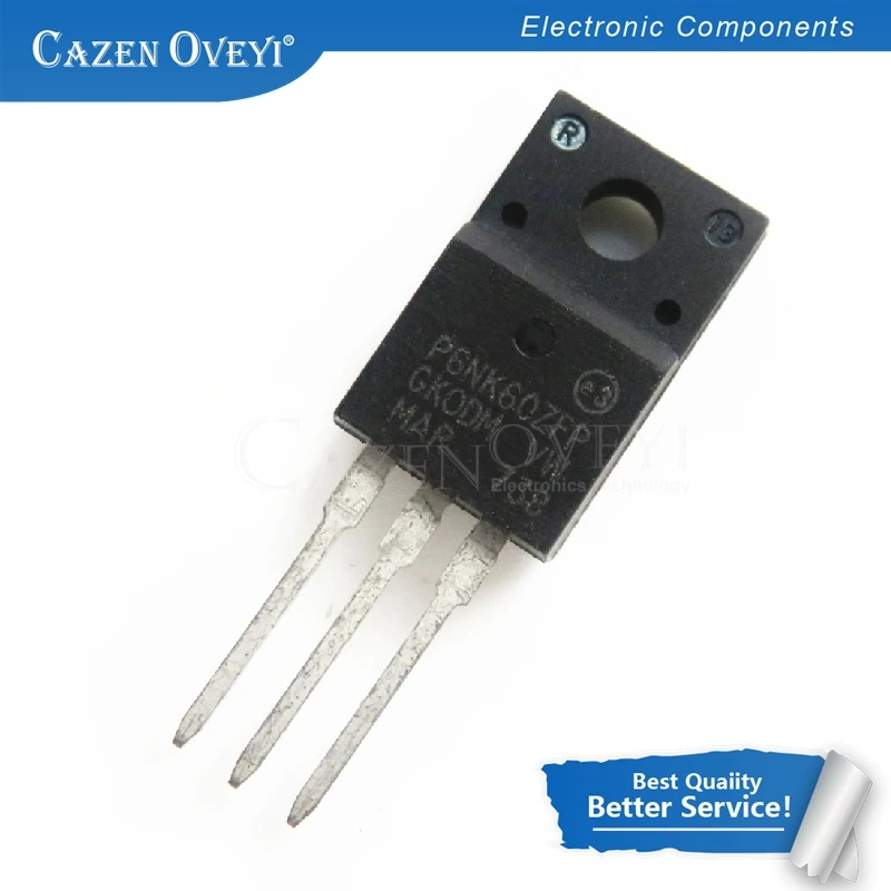 10 teile/los STP6NK60ZFP STP6NK60ZF STP6NK60Z STP6NK60 P6NK60ZFP P6NK60 Auf Lager Image