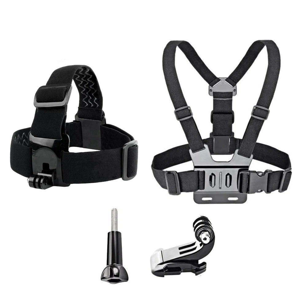 Brustgurt Kopfgurt Gürtel für GoPro Hero 10 9 8 7 6 Schwarz Xiaomi Yi 4K Sjcam Sj4000 Insta360 Action Kamera Zubehör Halterung Image