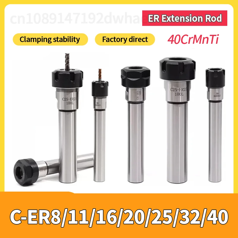 C8 C10 C12 C16 C20 C25 C32 ER8 ER11 ER16 ER20 ER25 ER32 100 150L Spannzangenhalter CNC-Fräsen Verlängerungswerkzeug ER Verlängerungsstange Image