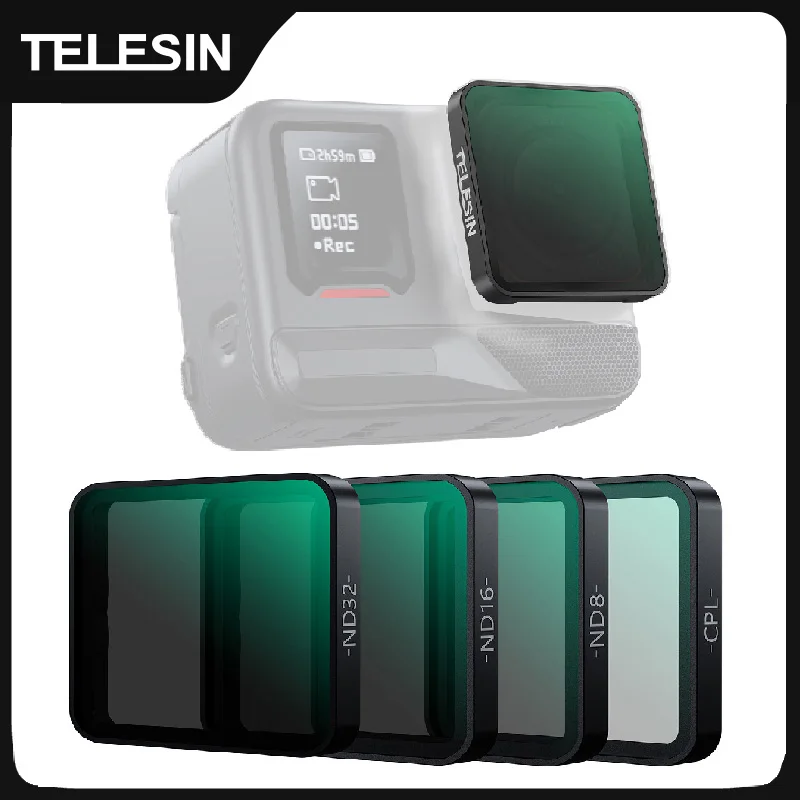 TELESIN CPL ND8 ND16 ND32 Objektivfilter-Set Rahmen aus Aluminiumlegierung für Insta 360 Ace pro 2 ND CPL Objektivfilter für Insta 360 Ace pro Image