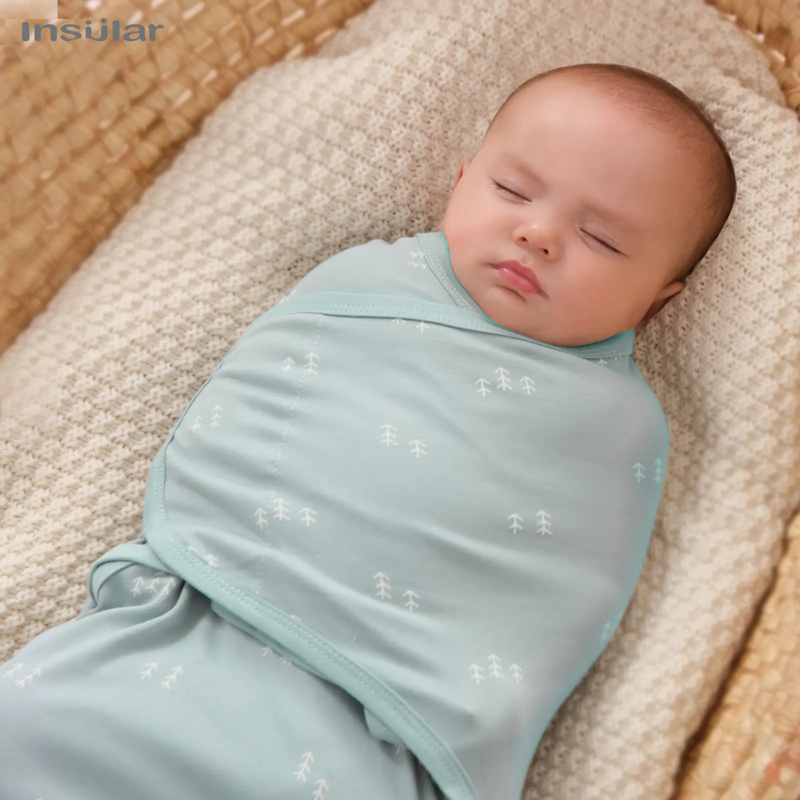 3-teiliger A-Anzug INSULAR Baumwolle Baby Anti-Schock-Schlafsäcke Neugeborene Wickeltaschen Held By The Baby Anti-Kick Spanned Image