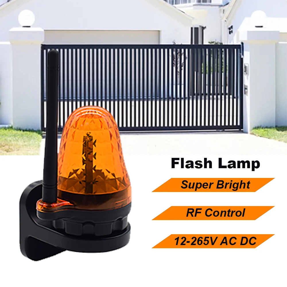 Universal 24V AC/DC 230VAC LED Signal Alarm Licht Notfall Warn Lampe Wand Halterung für Automatische Garage tür Tor Öffner Image